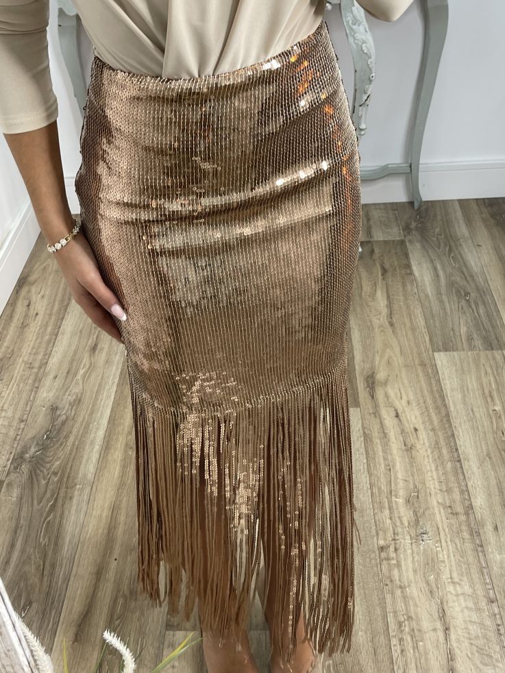 Falda Flecos Lentejuelas Zara Falda Larga Mujer FALDA MN