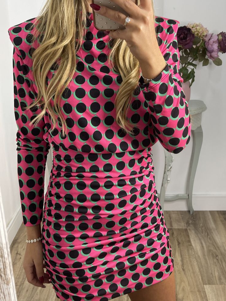 Vestido círculo rosa y negro Vestido círculo rosa y negro