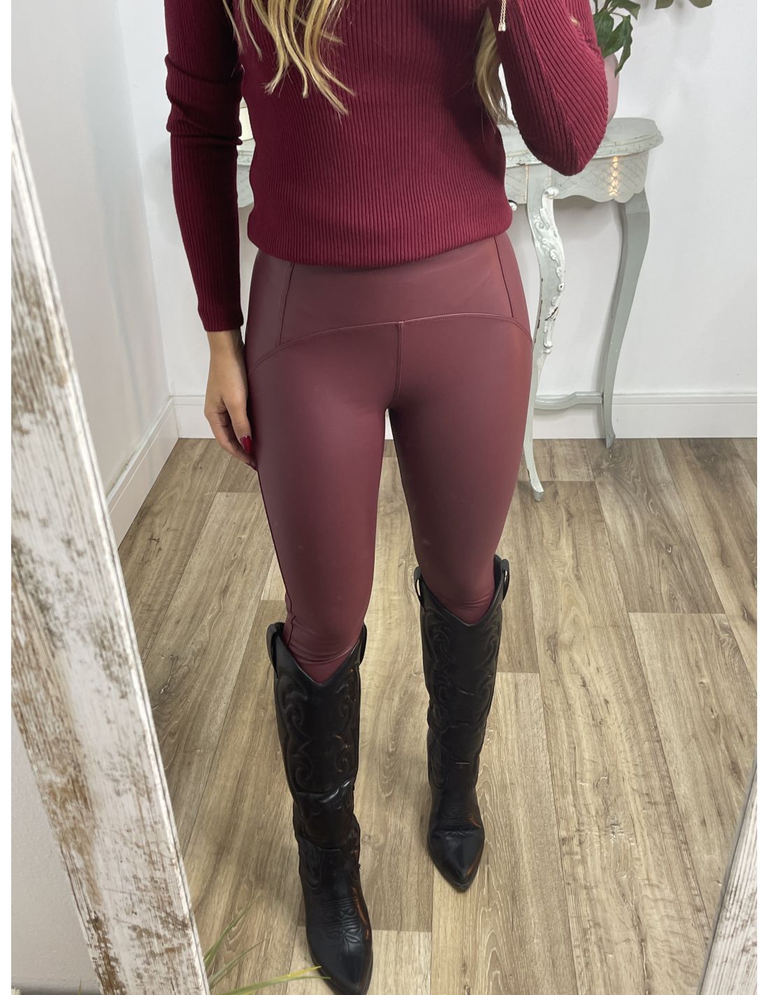 Leggin polipiel granate