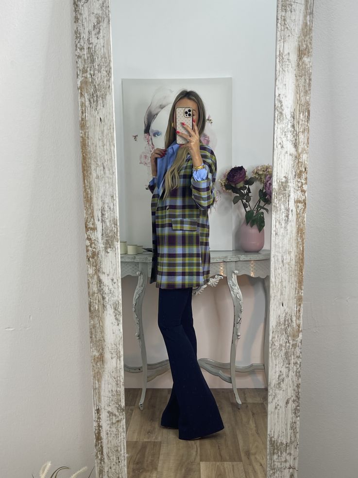 Sobrecamisa sales cuadros morada